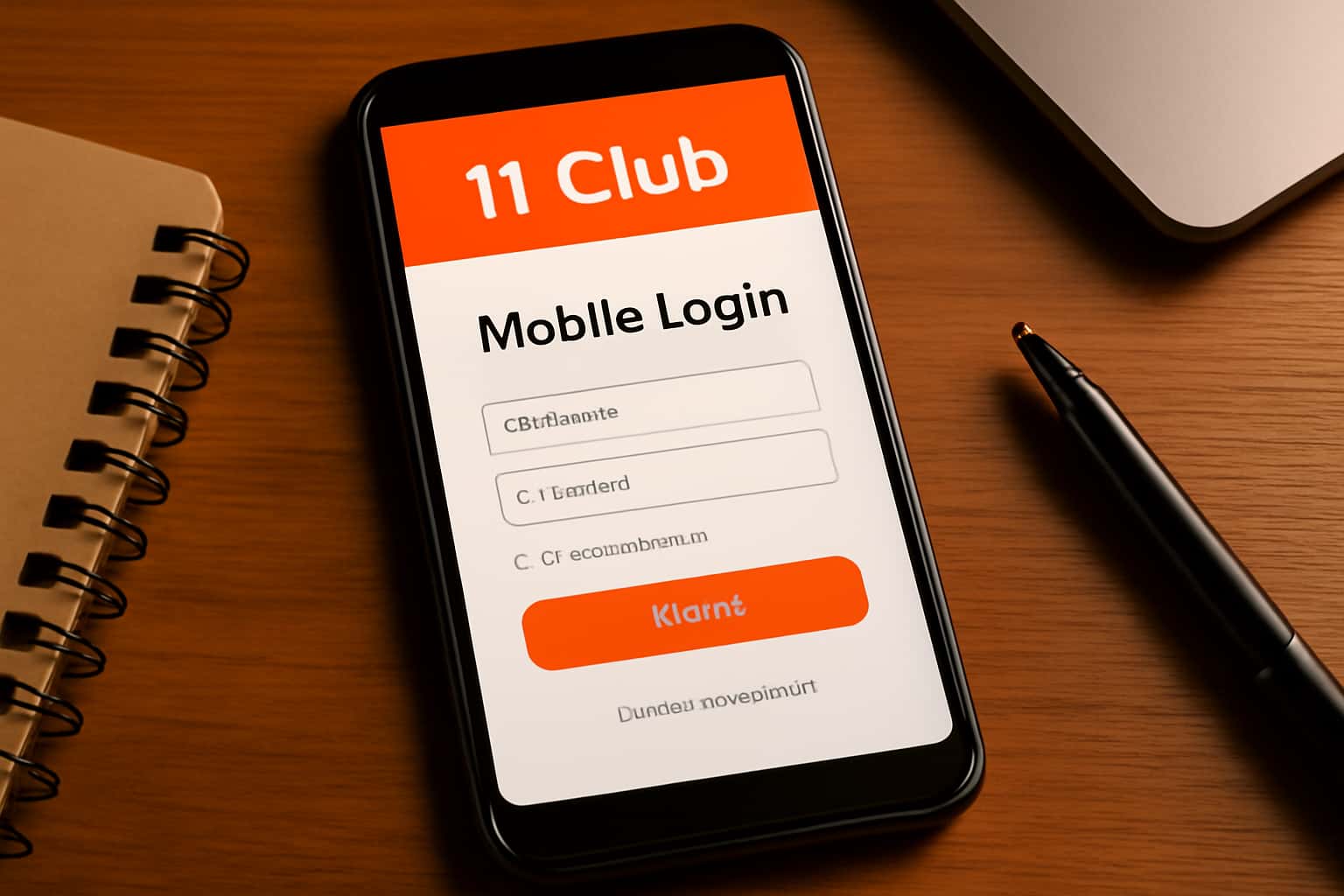 An informational scene showcasing the 11 Club Mobile Login with emphasis on user accessibility.