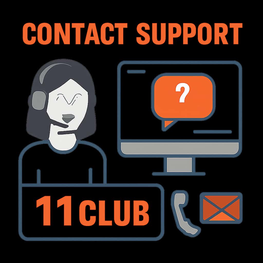 Diagram illustrating support options for 11 Club.