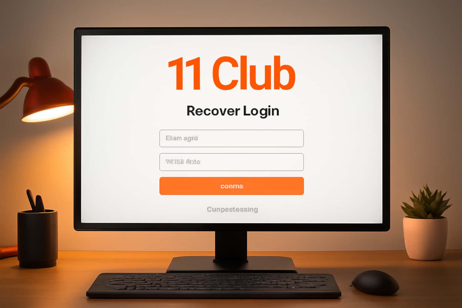 Illustration depicting the process of recovering 11 Club login credentials.