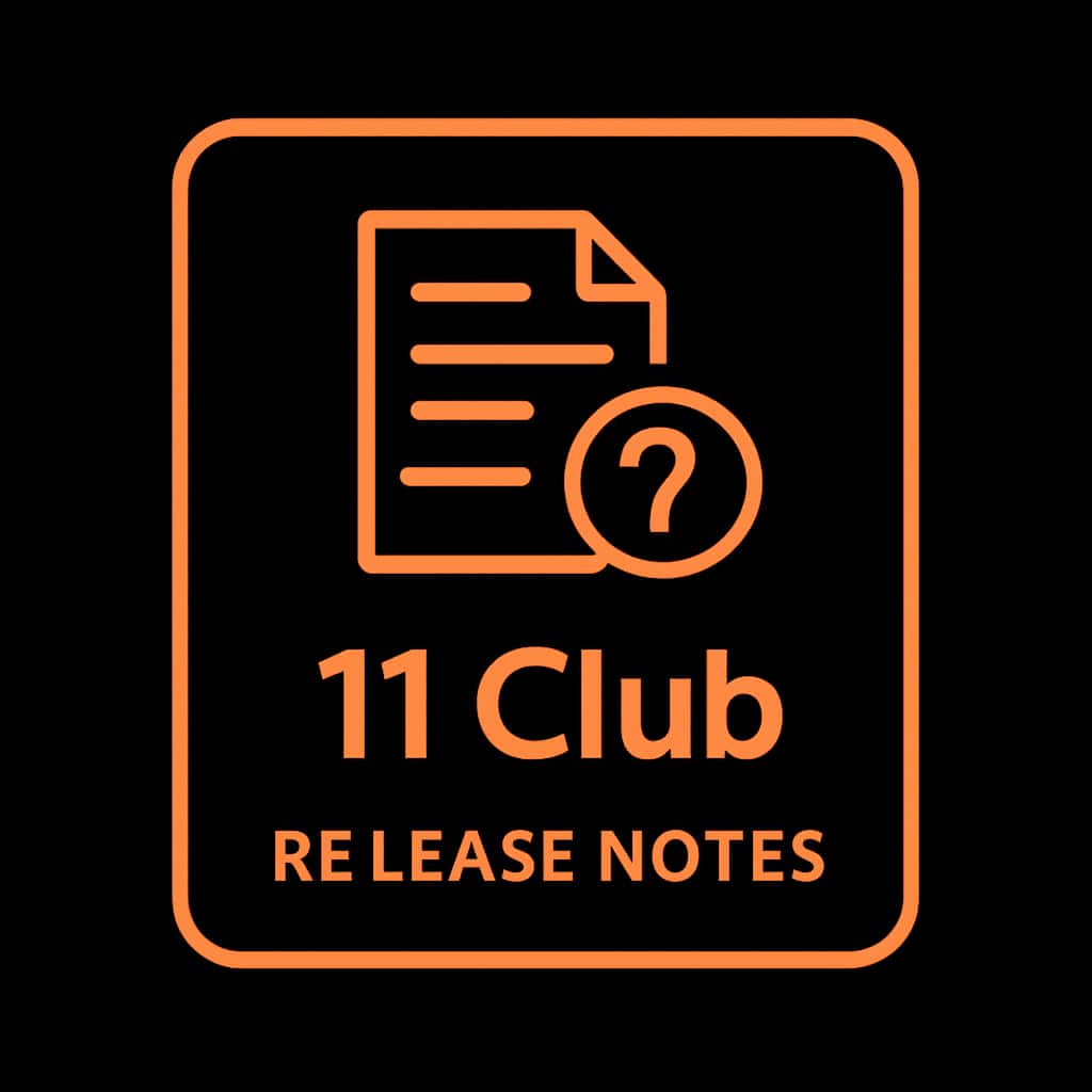 An icon representing the 11 Club Release Notes.