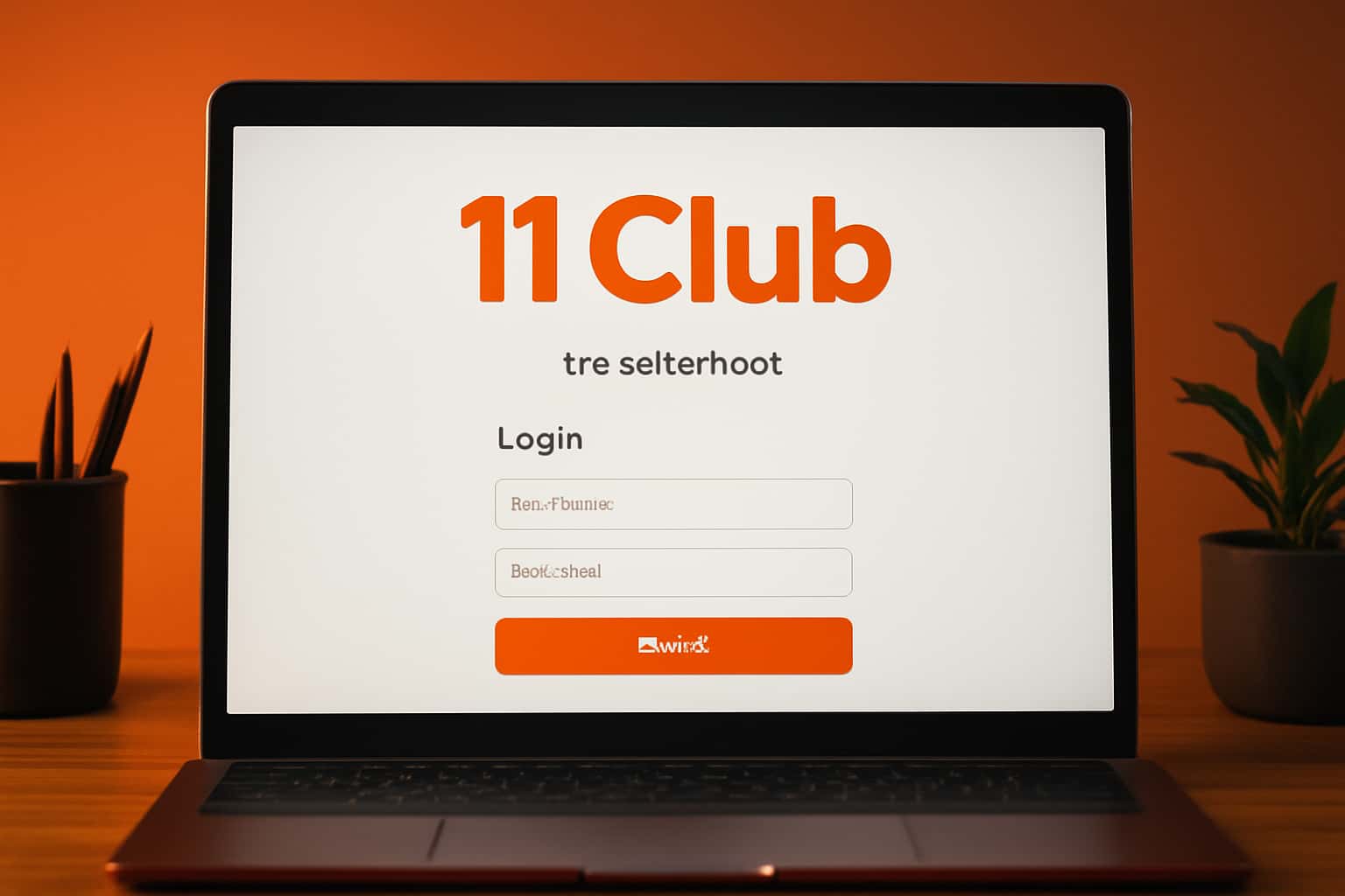 A futuristic scene illustrating the troubleshooting process for 11 Club login with clear text.