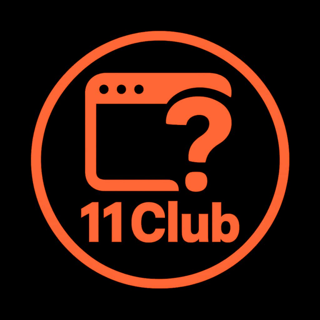 A simple badge design symbolizing support for 11 Club login issues.