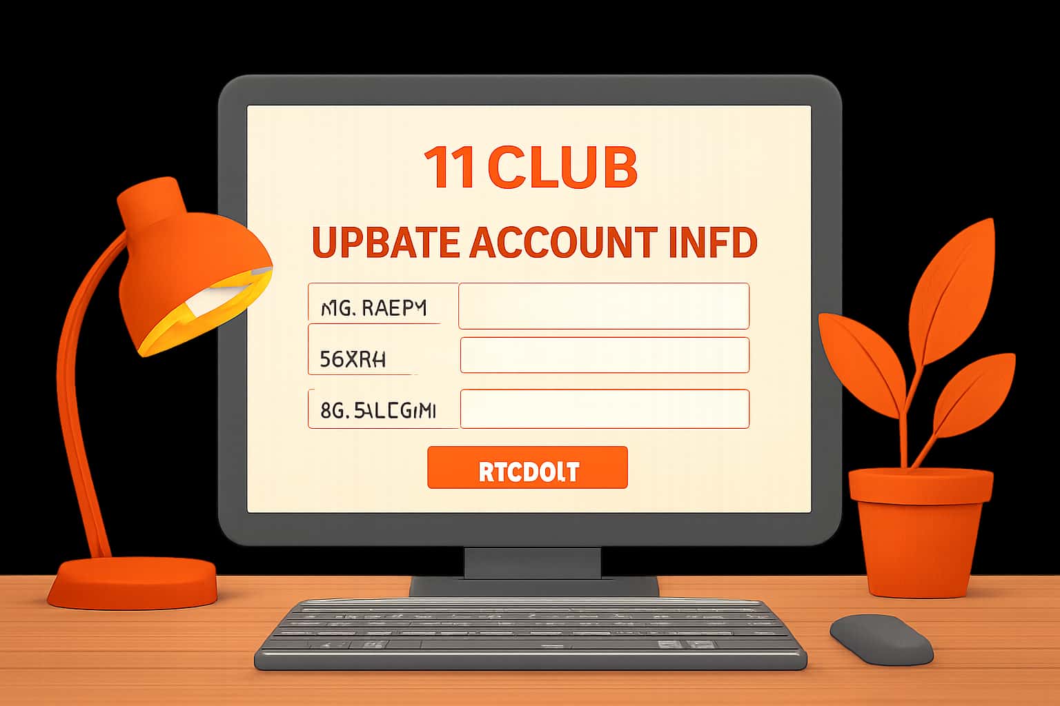 An illustration depicting the concept of updating account information for a service.